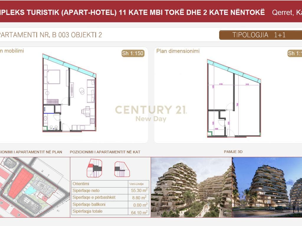 SHITET APARTAMENT 1+1 - SEASTRA RESIDENCE - QERRET! 2