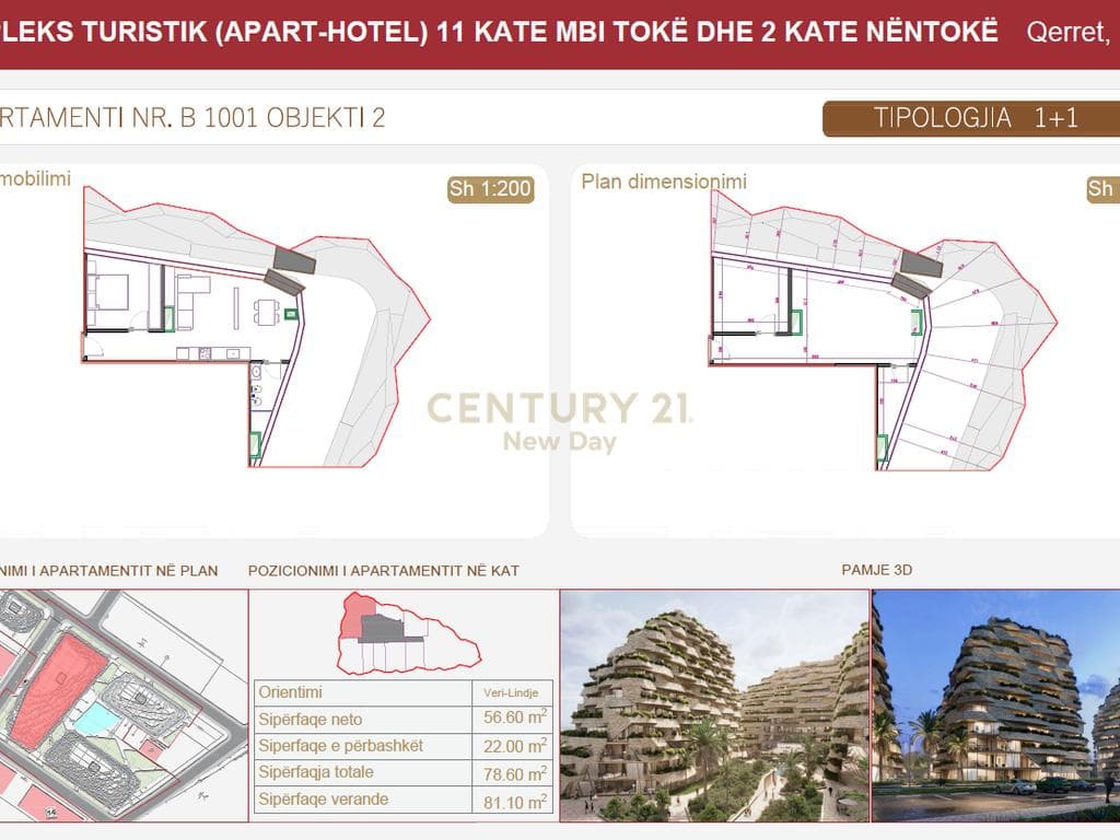 SHITET APARTAMENT 1+1 ME VERANDE - SEASTRA RESIDENCE - QERRET! 3