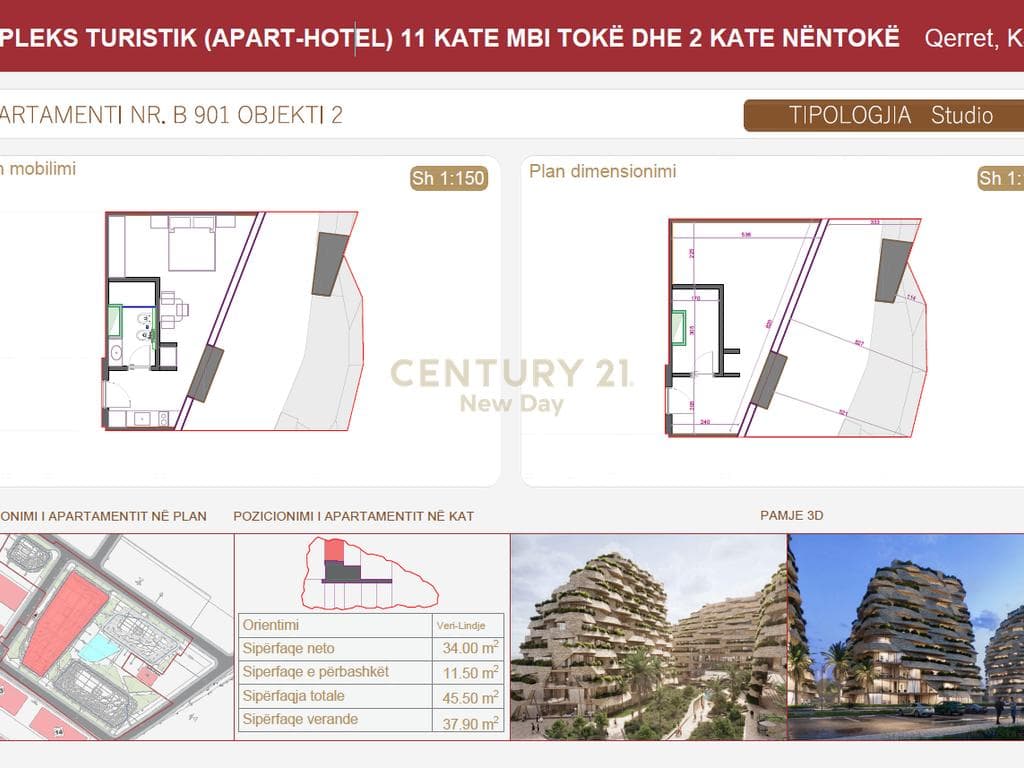 SHITET STUDIO ME VERANDE - SEASTRA RESIDENCE - QERRET! 3