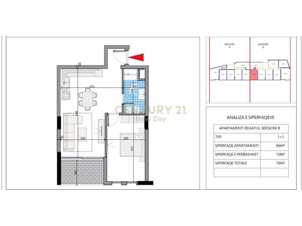 Apartament 1+1 për Shitje në Orikum, Vlorë me pamje nga deti! 2