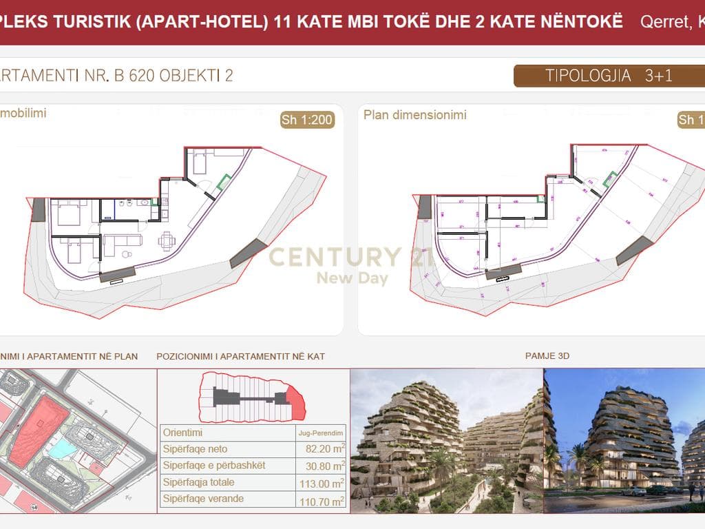 SHITET APARTAMENT 3+1 ME VERANDE - SEASTRA RESIDENCE - QERRET! 3