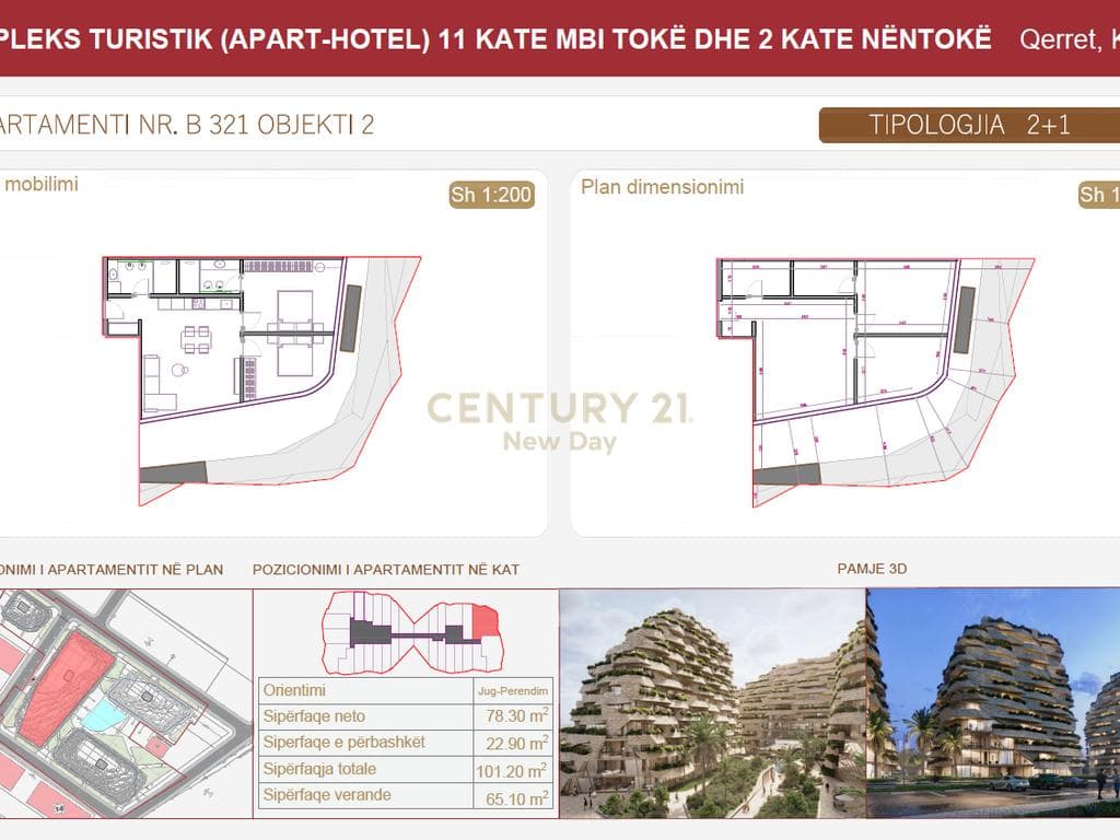 SHITET APARTAMENT 2+1 ME VERANDE - SEASTRA RESIDENCE - QERRET! 3