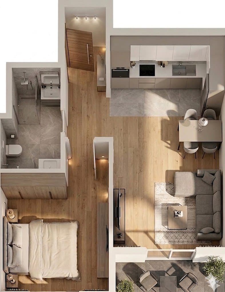 Apartament 1+1 për shitje, Bulevardi Nënë Tereza, Kamëz! 1