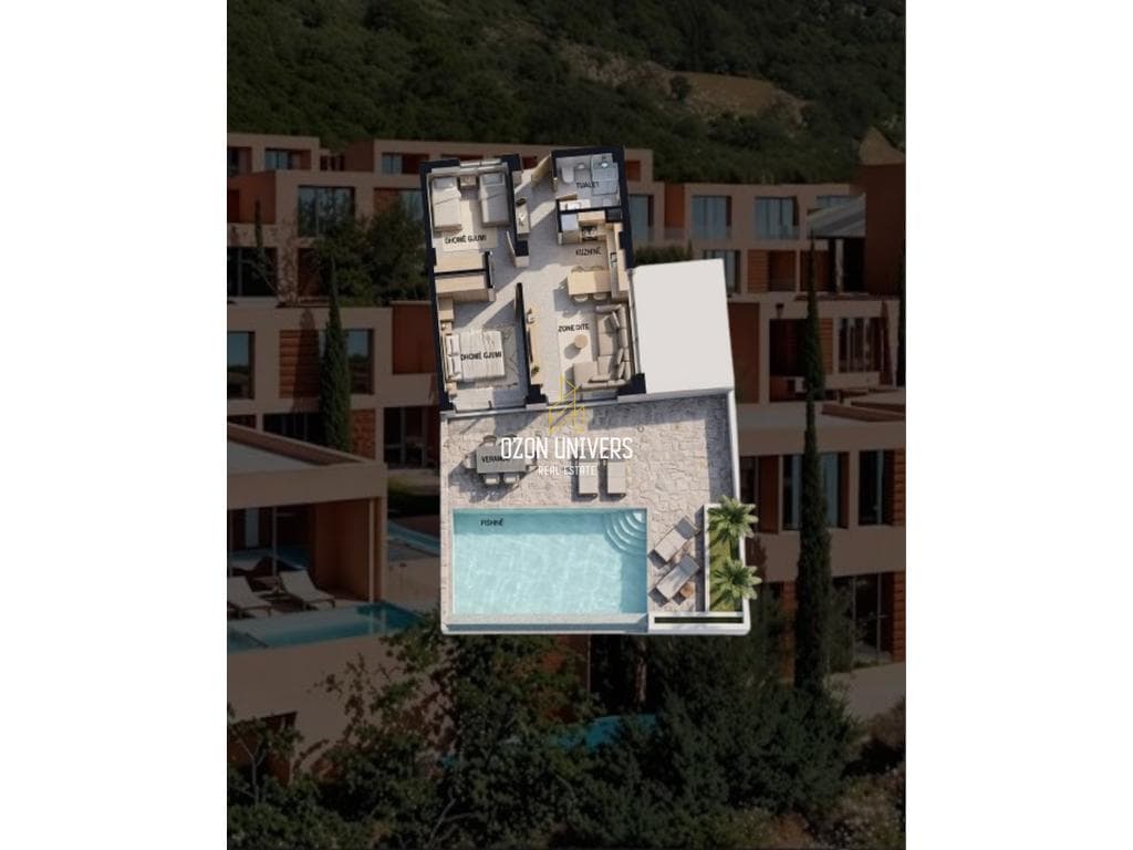 Apartament 2+1 me pishinë, tek Ionian Palasë!