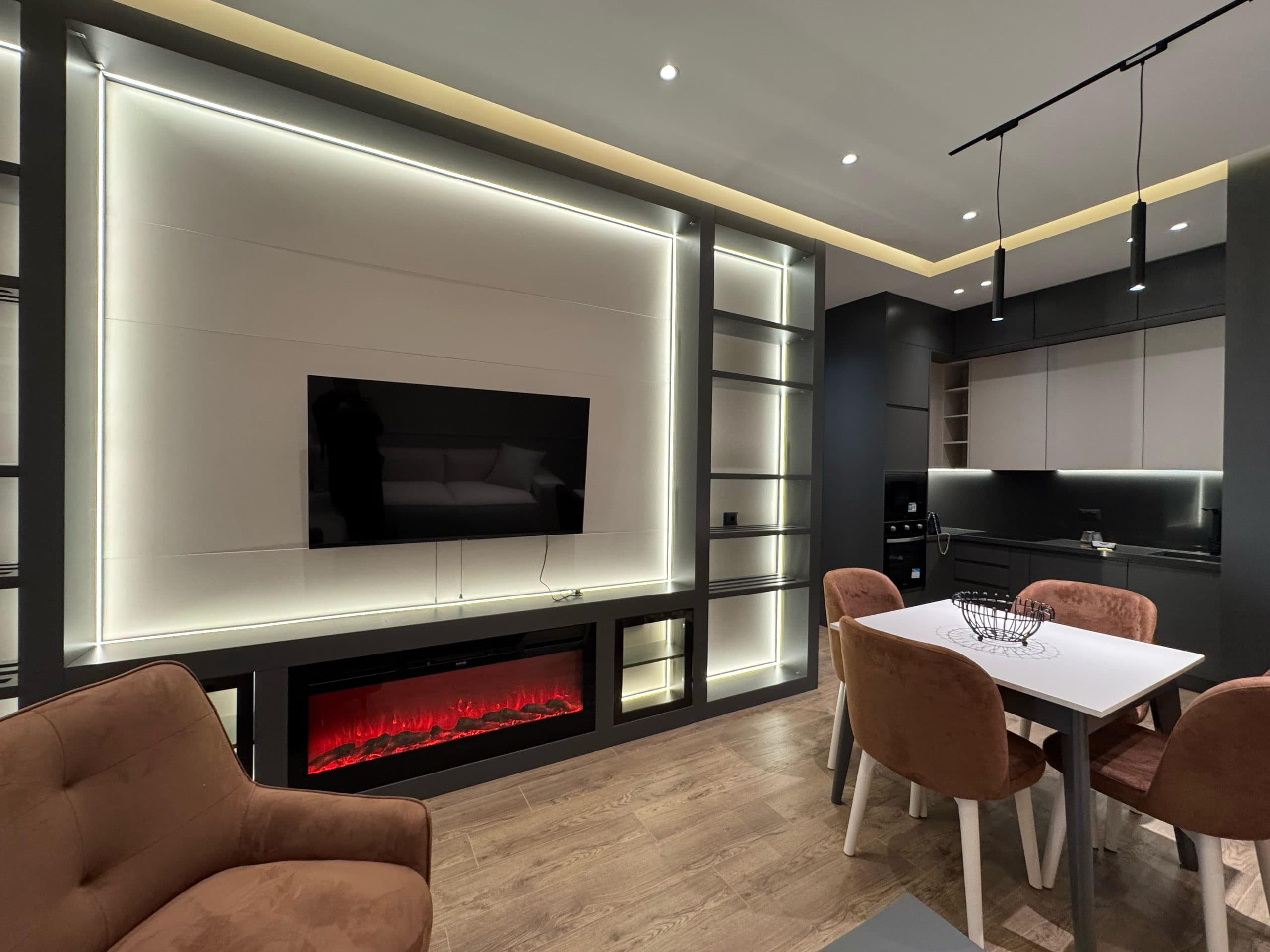 Apartament luksoz 1+1 për qira tek Kompleksi Delijorgji, Rruga e Kavajës! 3