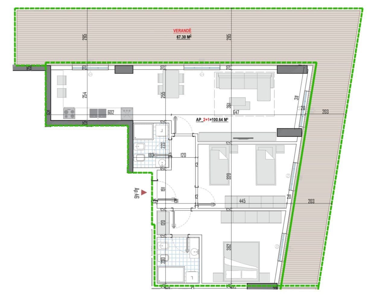 Tipologji apartamentesh 2+1 për shitje (kati i gjashtë banim) pranë Universitetit Bujqësor, Kamëz! 4