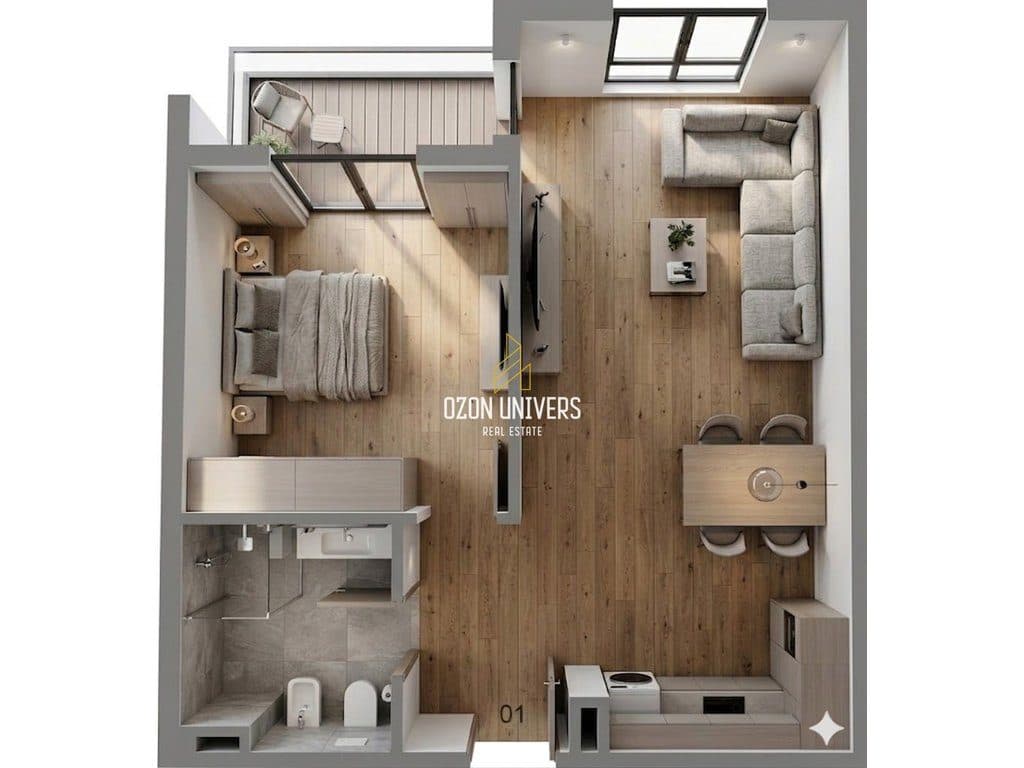 Apartament 1+1 për shitje, Bulevardi Nënë Tereza, Kamëz! 1