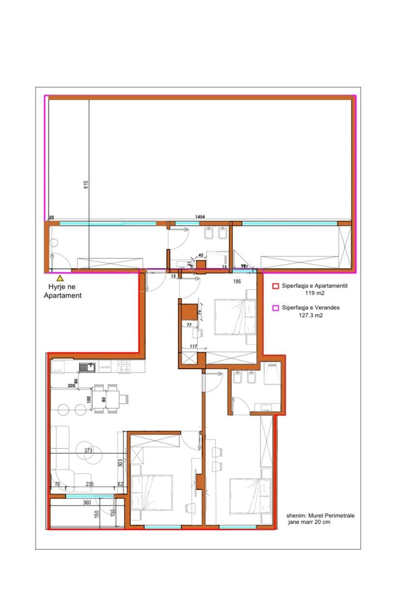 Apartament 3+1+2 Poste Parkimi për shitje tek Stacioni i Trenit, pas ish-Mullirit! 1