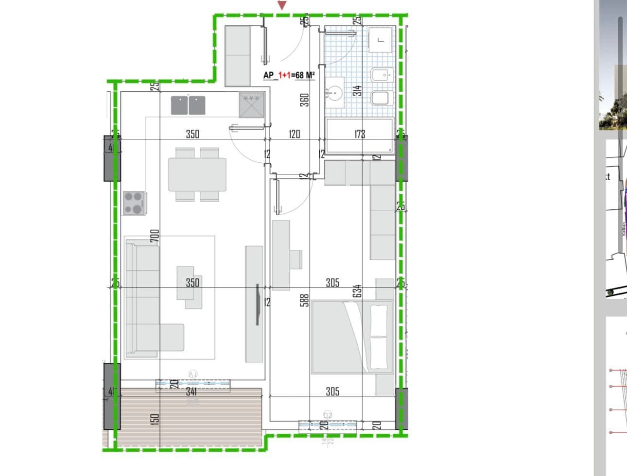 Tipologji apartamentesh 1+1 për shitje (kati i tretë banim) pranë Universitetit Bujqësor, Kamëz! 4