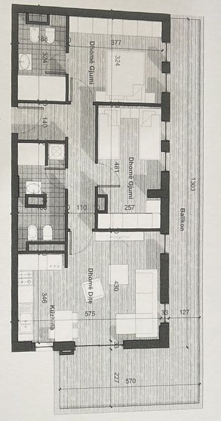 SHITET APARTAMENT 2+1+2 TEK KOMPLEKSI UNIVERS CITY, PRANË QTU-SË ! 3