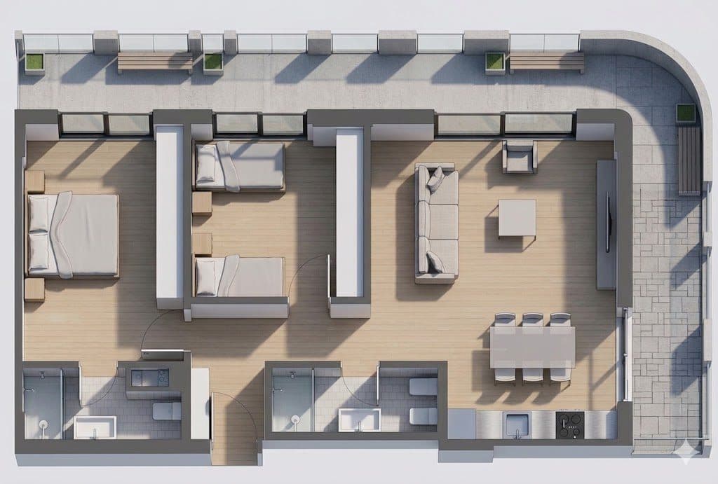 Apartament 2+1+2 për shitje tek One Orikum Bay, Përballe Portit! 1