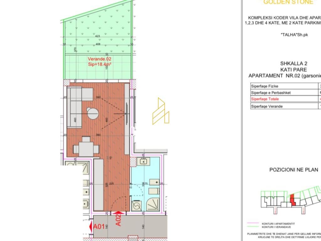 Apartament 1+1( Garsoniere) për Shitje në Potam, Himarë! 2