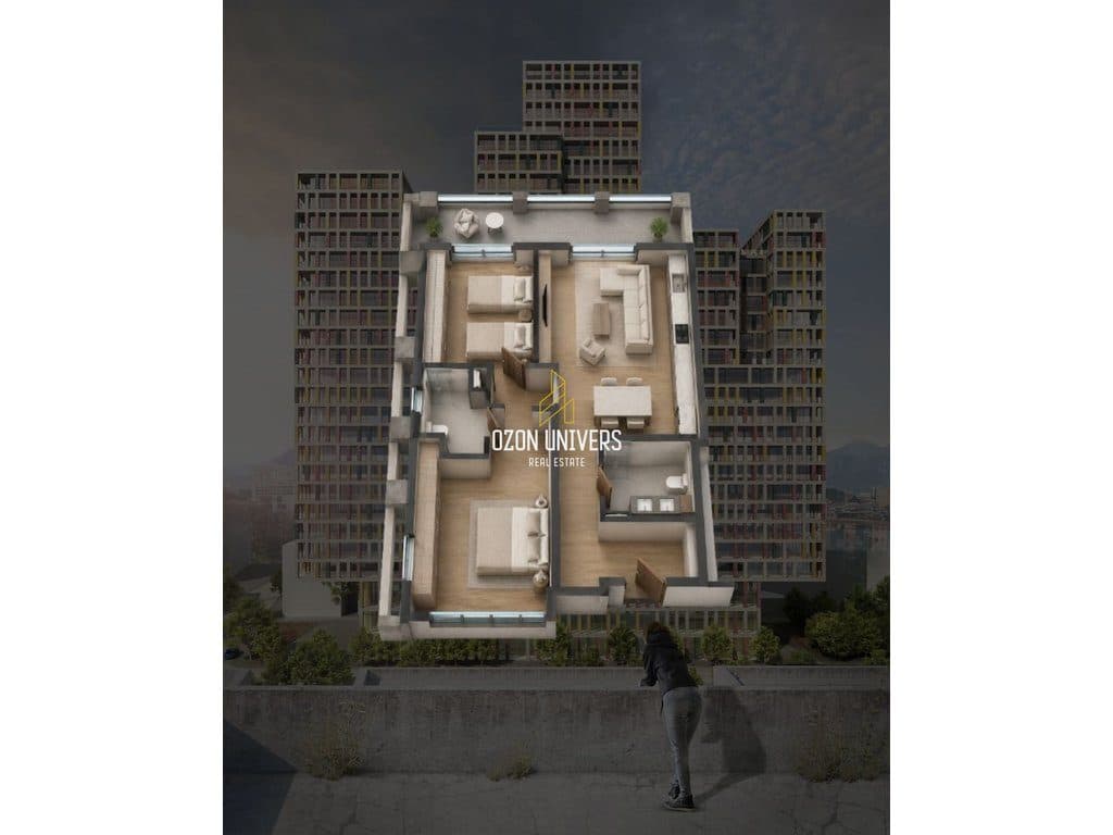 Apartament 2+1+2 për shitje tek Manhattan Residence, Zogu i Zi!