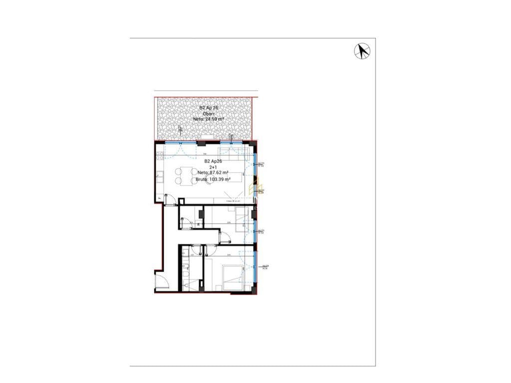 Apartament 2+1 për Shitje Me Oborr Tek Santorini 2, Dhërmi 2