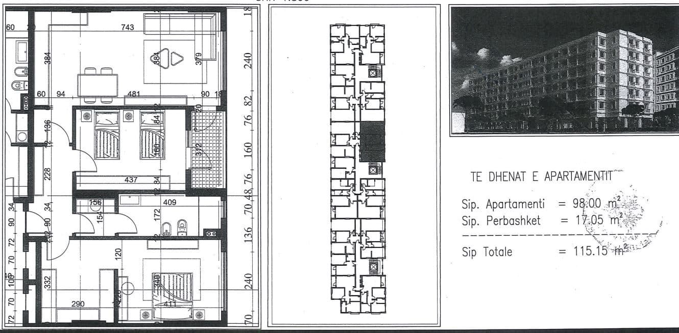 Tipologji Apartamentesh për Shitje në Rrugën Azem Galica Kamëz! 2