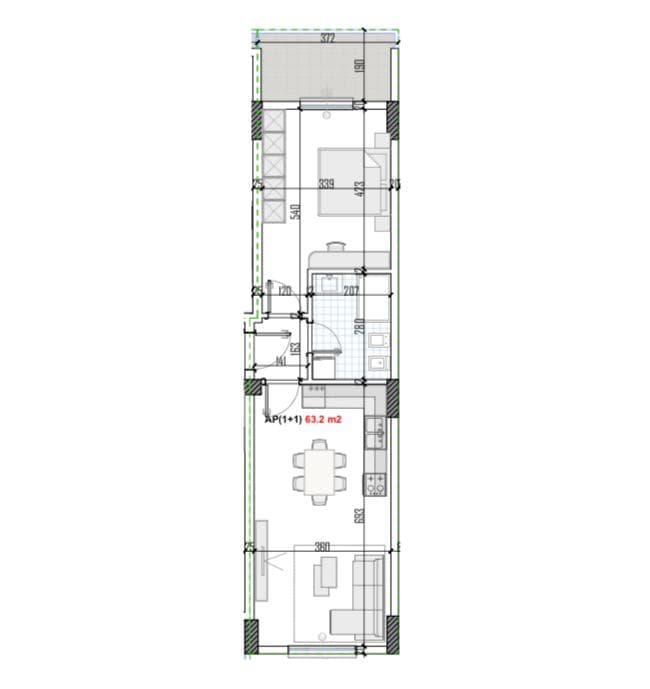Dy apartamente 1+1 për shitje tek Green Residence, Kamëz! 800€/m2 3