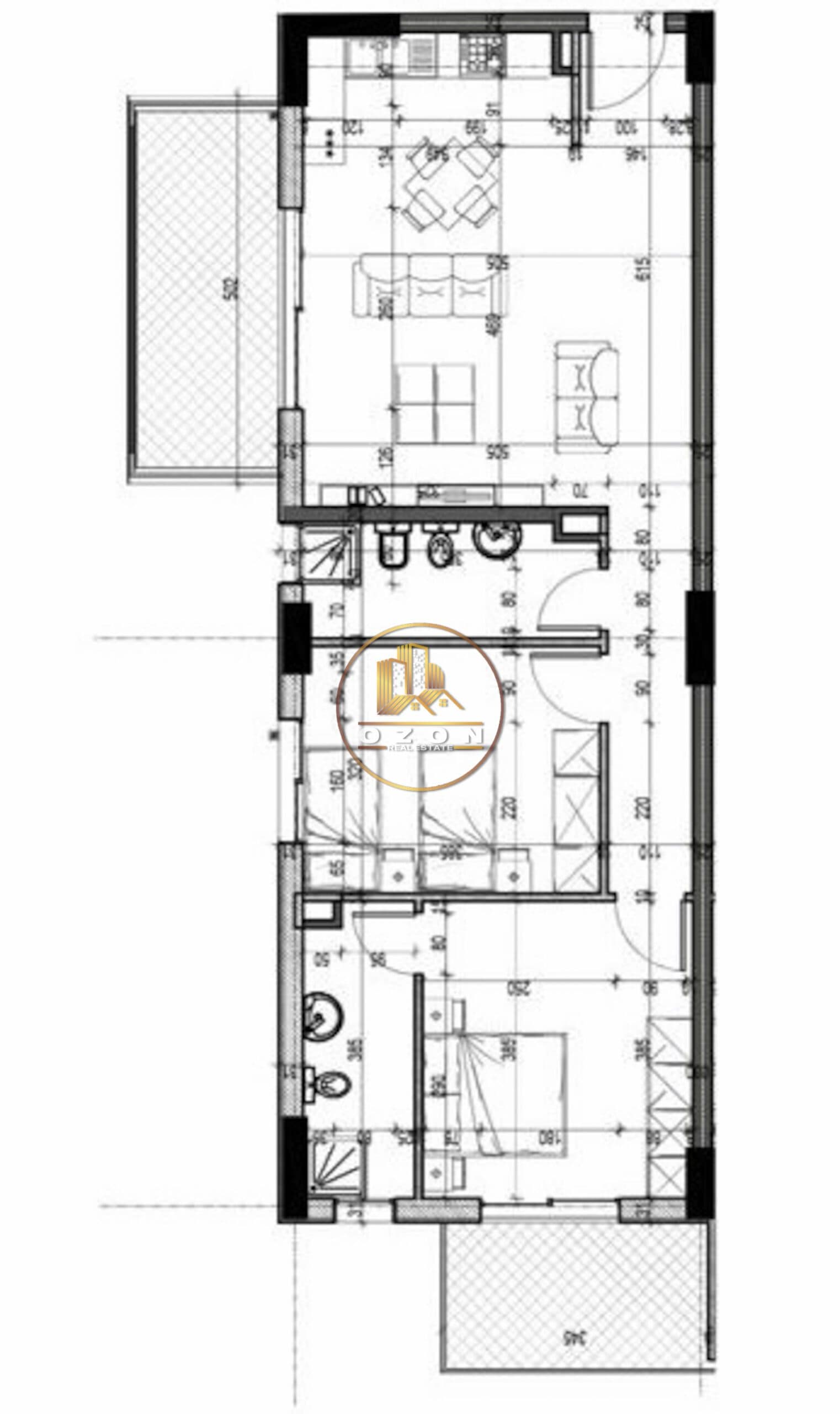 SHITET APARTAMENT 2+1+2 TEK KOMPLEKSI MIRABELLA !!
