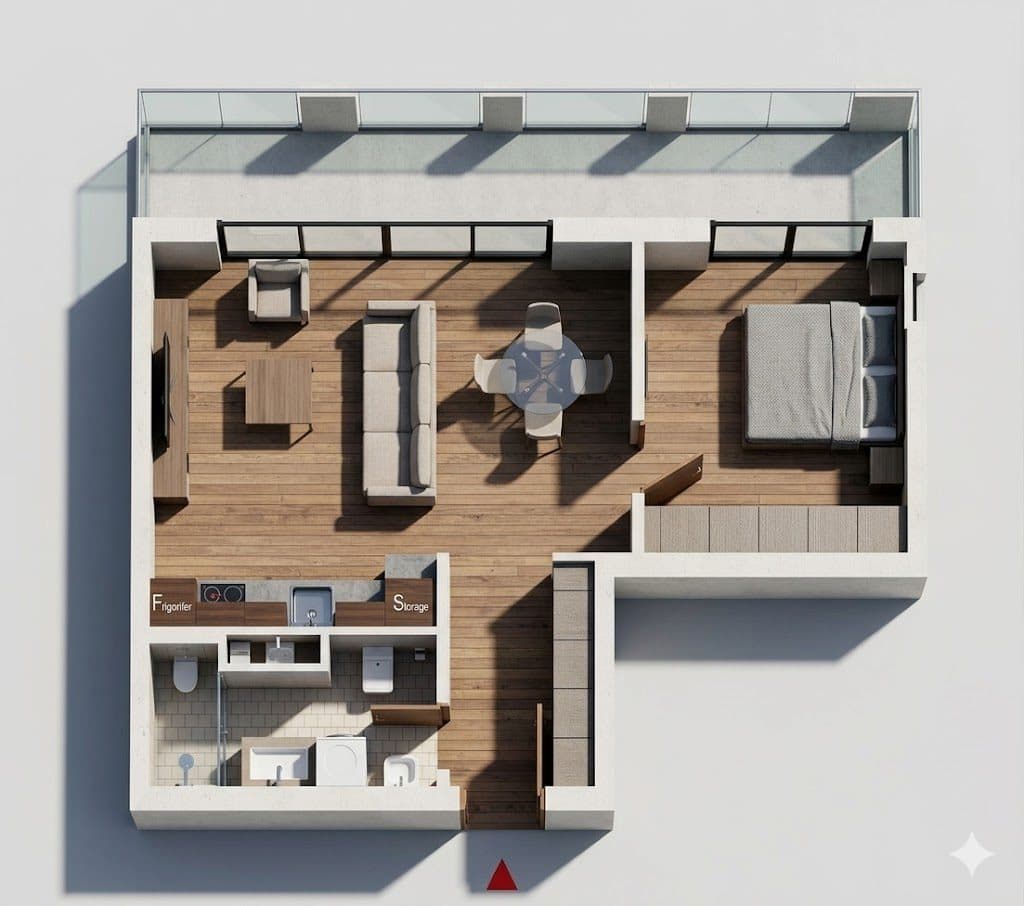 Apartament 1+1 për shitje tek One Orikum Bay, Përballe Portit! 1