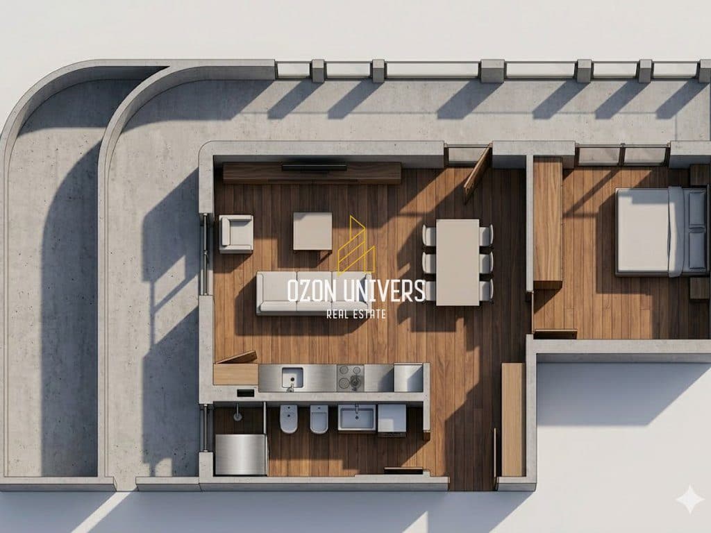 Apartament 1+1 për shitje tek One Orikum Bay, Përballe Portit! 1