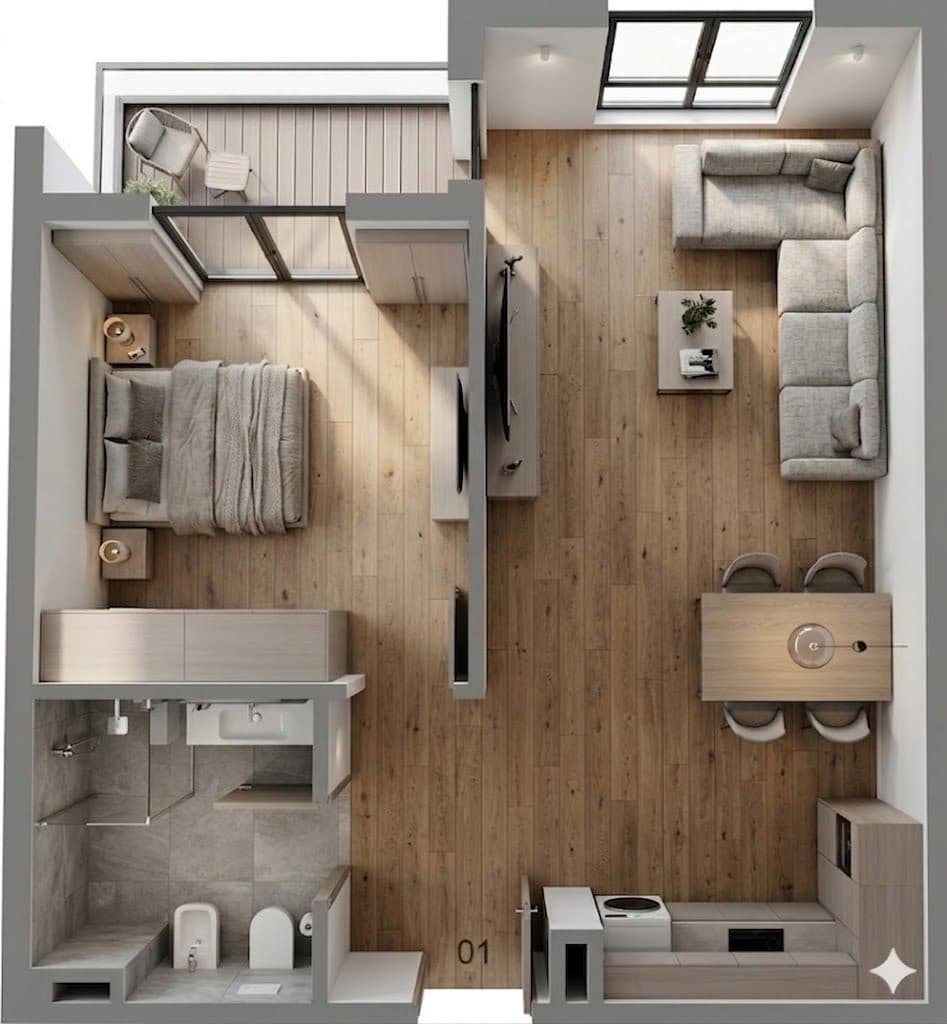Apartament 1+1 për shitje, Bulevardi Nënë Tereza, Kamëz! 1