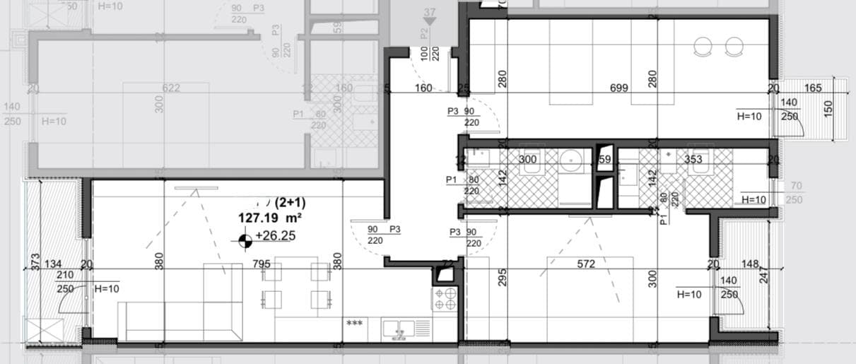 Apartament 2+1+2+Parking për shitje - Mei's Garden Residence , ish Fusha e Aviacionit! 4