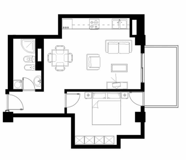 Apartament për Shitje 1+1 në Kompleksin Usluga!