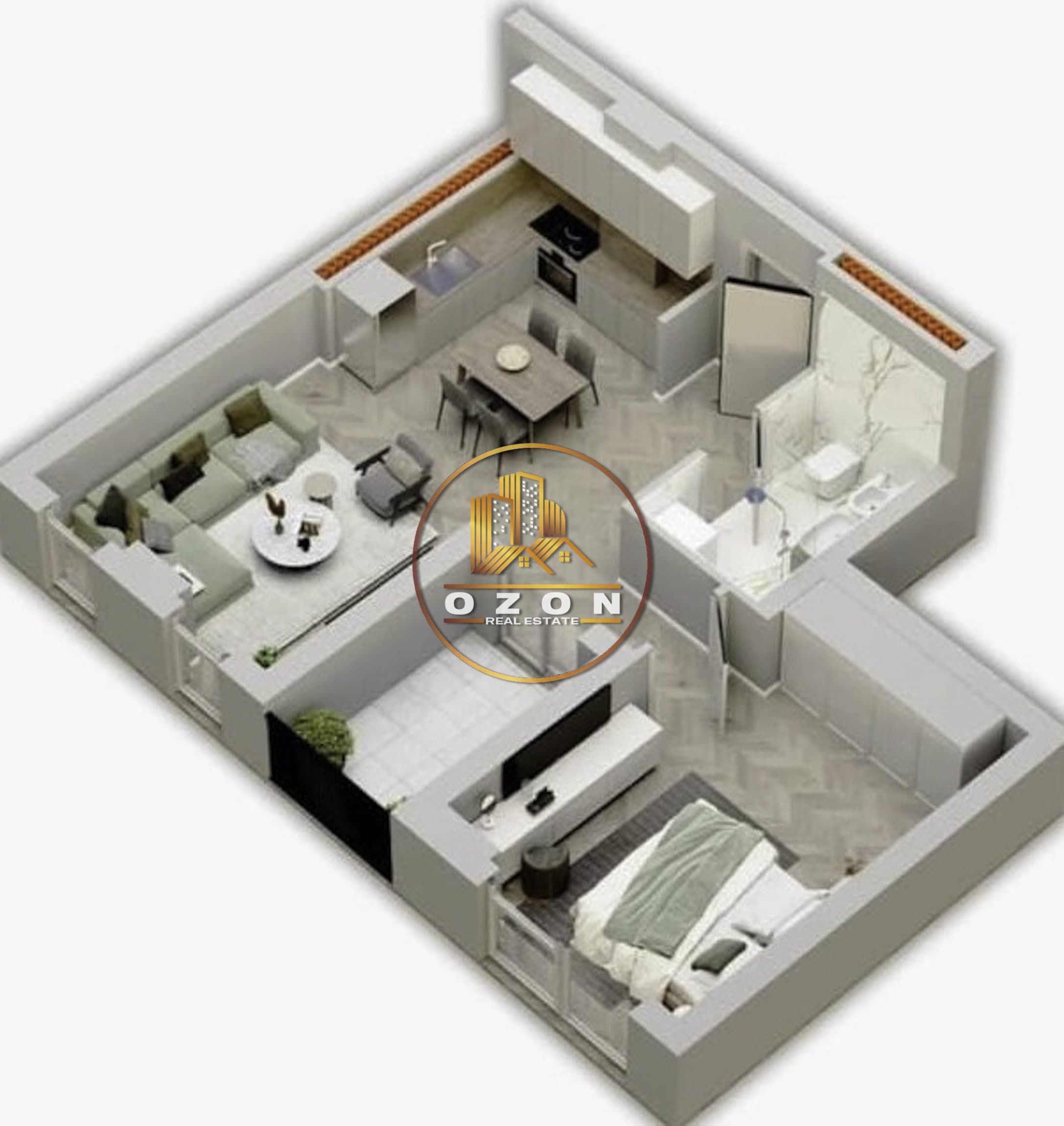 Shitet Apartament 1+1 prane QTU te kompleksi “Univers City” 1