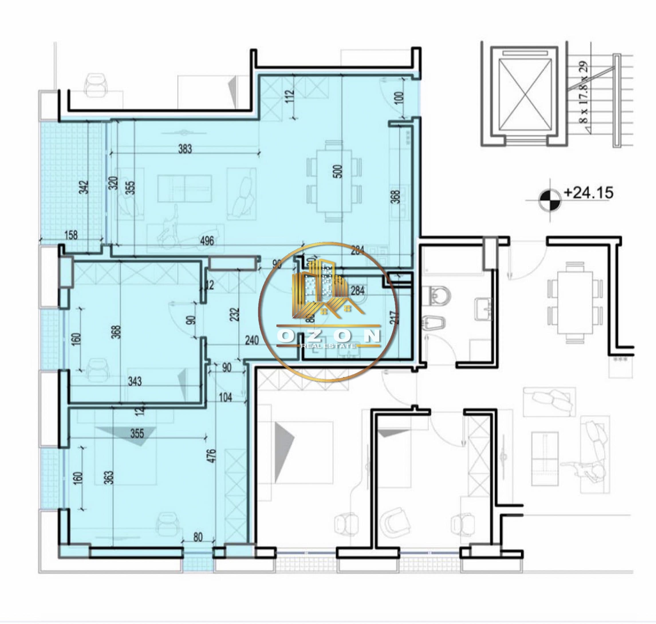 SHITET APARTAMENT 2+1 TEK REZIDENCA PORCELAN 1, RRUGA “ Xhanfize Keko “