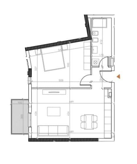SHITET APARTAMENT 1+1 TEK ROSE GARDEN RESIDENCE , TEG! 3