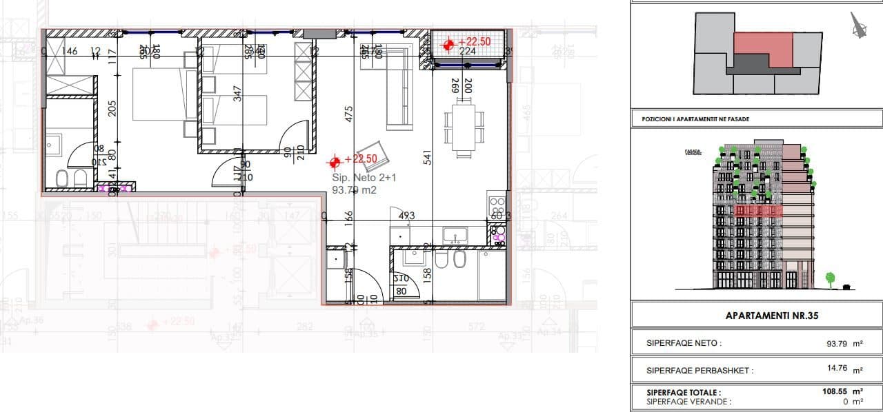 Tipologji Apartamentesh në Shitje 2+1 tek Ish Fusha e Aviacionit! 3