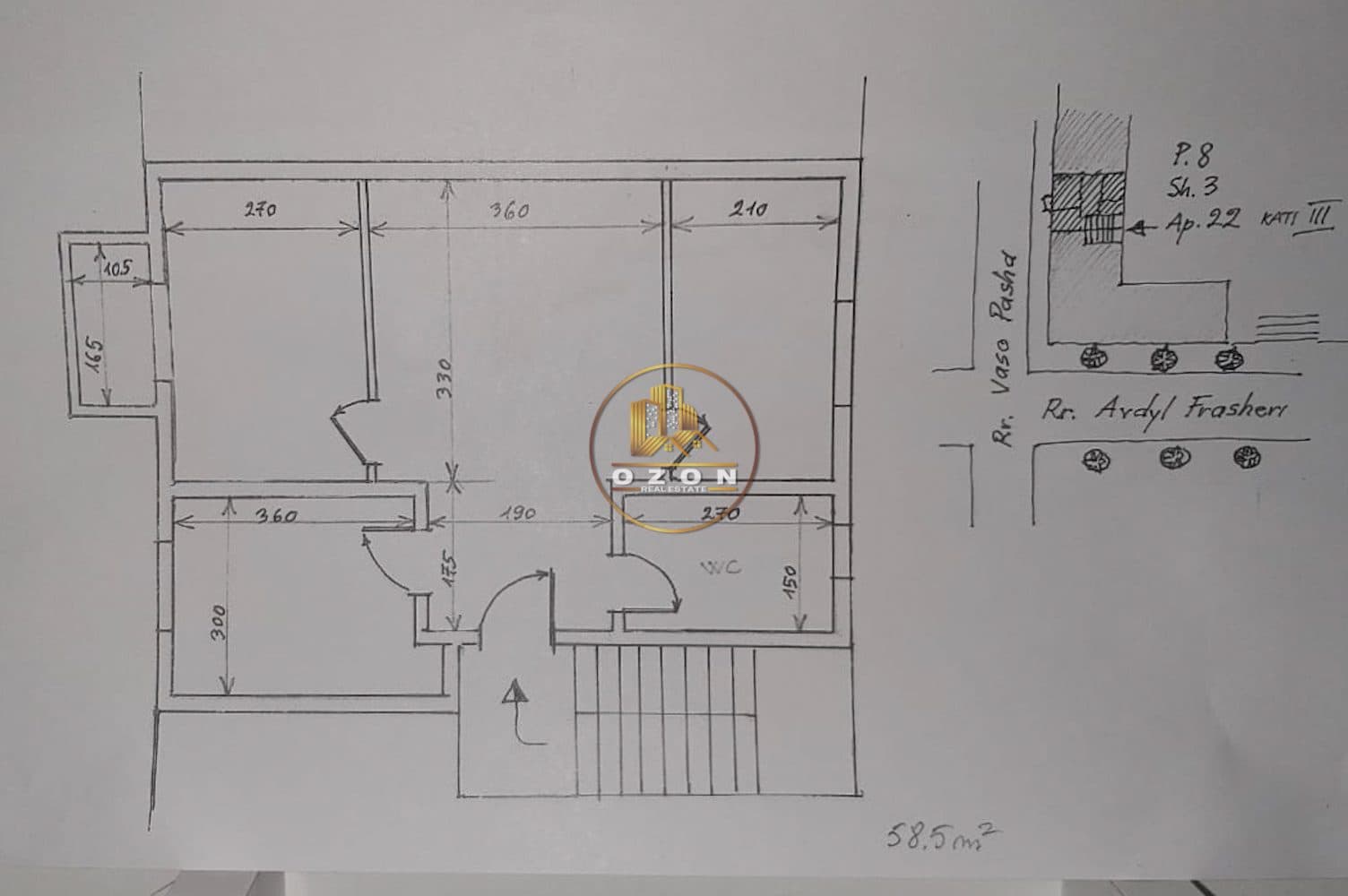 Apartament per qira 2+1 me ballkon. Rruga “Abdyl Frasheri” ,Bllok
