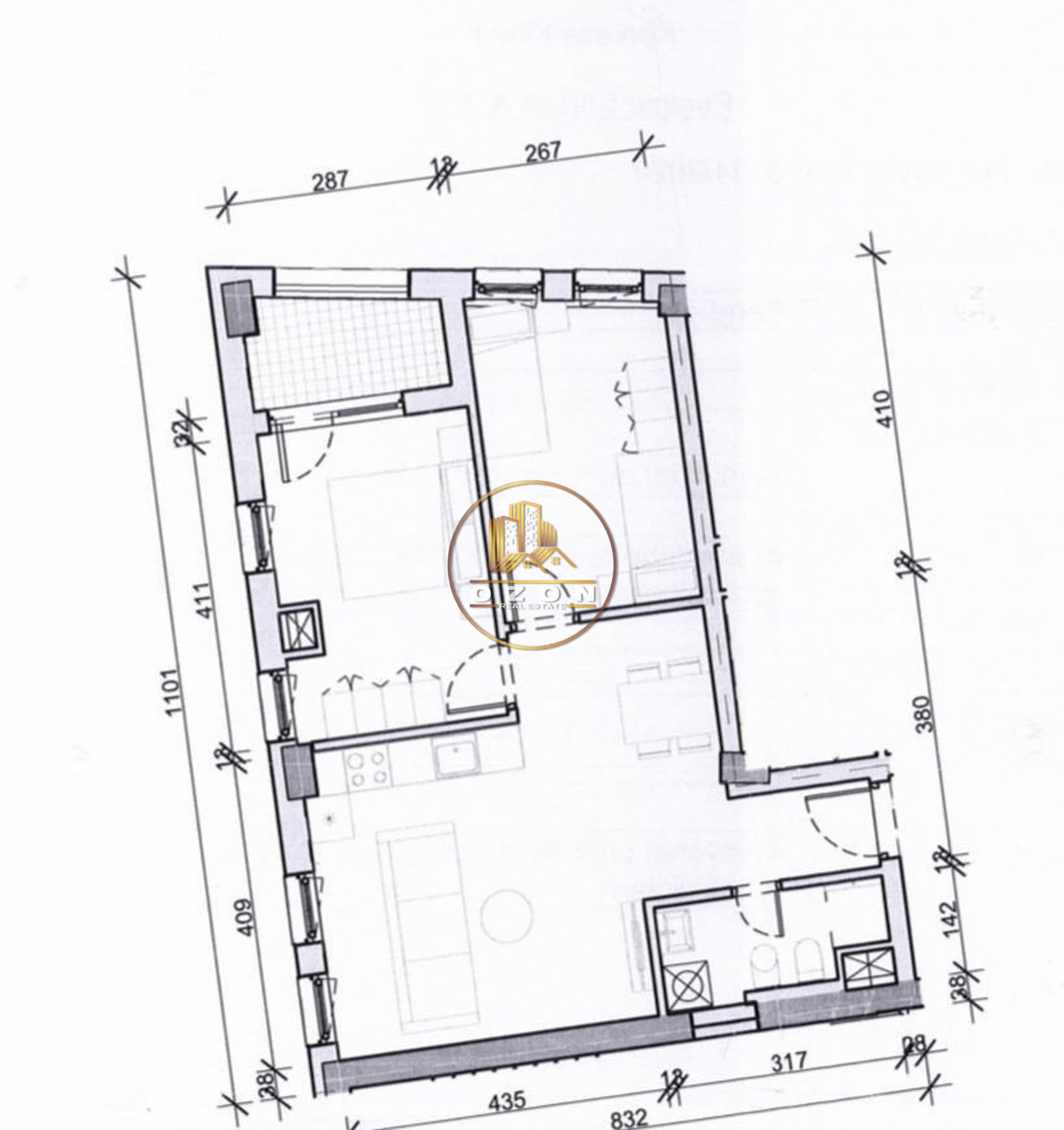 SHITET/QERA APARTAMENT 2+1. ADRESA : KOMPLEKSI KONTAKT ! 2