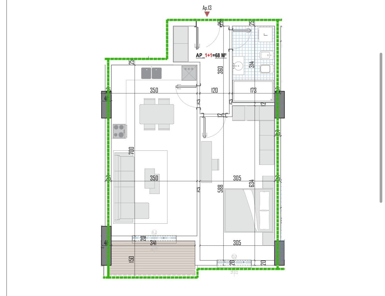 Tipologji apartamentesh 1+1 për shitje (kati i dytë banim) pranë Universitetit Bujqësor, Kamëz! 2