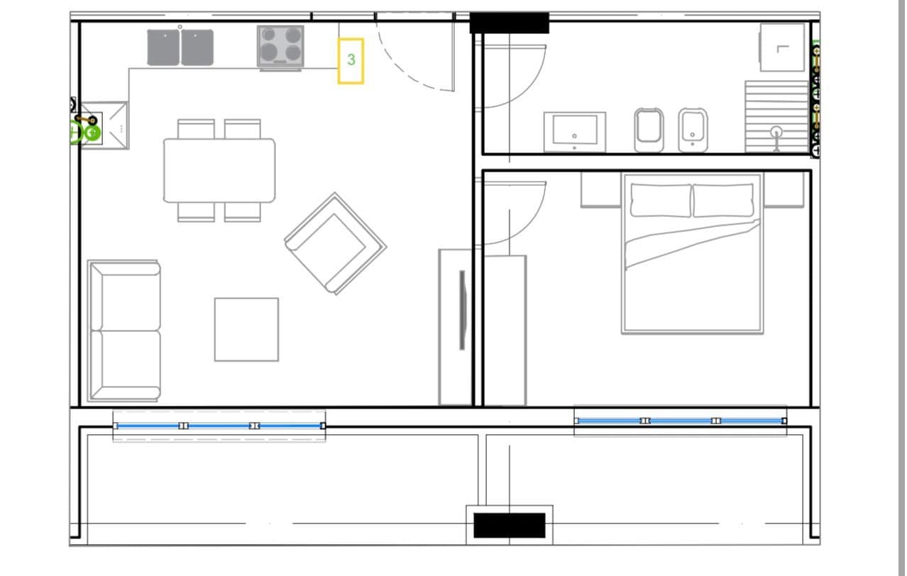 SHITET APARTAMENT 1+1 TEK RRUGA E BURGUT! 3