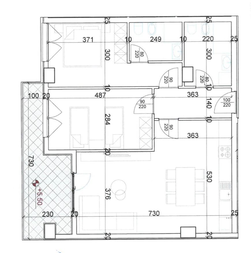 SHITET APARTAMENT 2+1+2 TEK KOMPLEKSI AURA, RRUGA "DRITAN HOXHA"! 3
