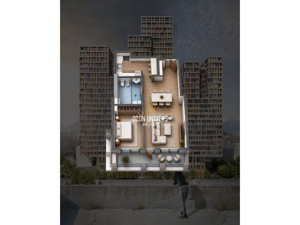 Apartament 1+1 për shitje tek Manhattan Residence, Zogu i Zi!