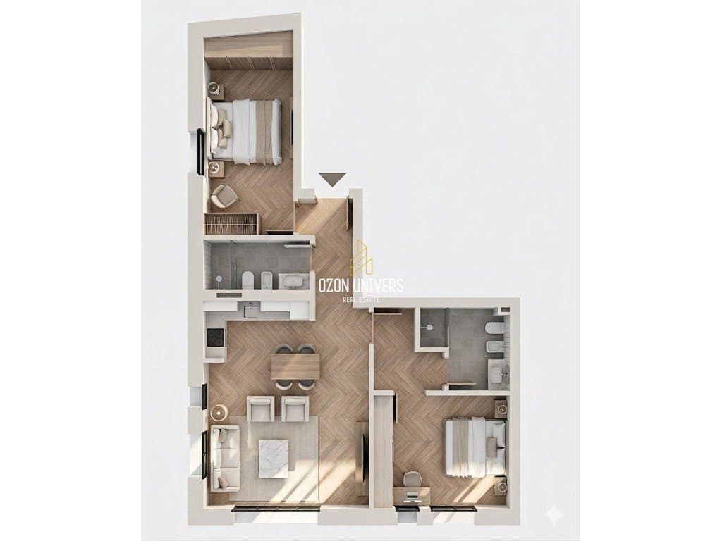 Apartament 2+1+2+parkim për shitje në Green Coast 2 ! 1