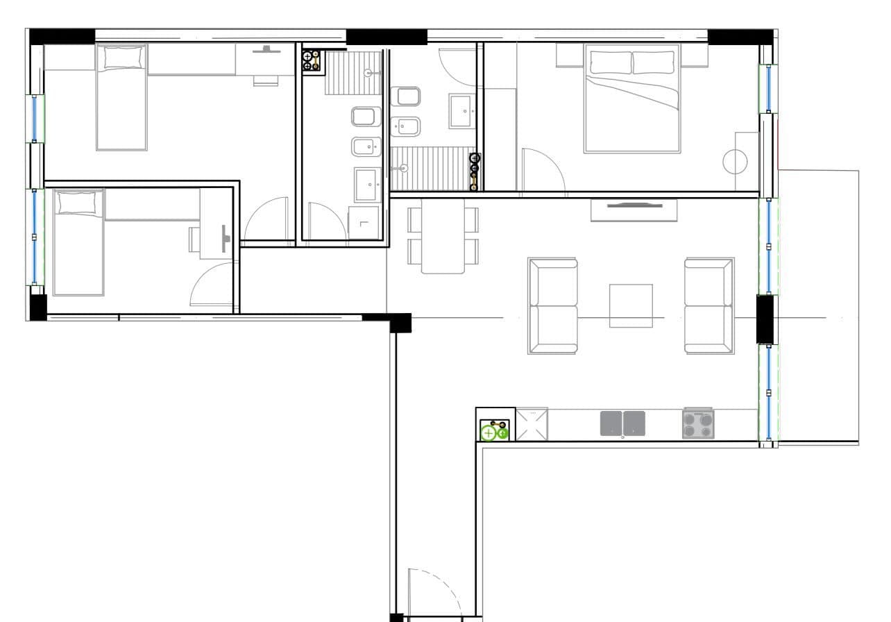 SHITET APARTAMENT 2+1, PRANE BULEVARDIT TE RI TEK STACIONI TRENIT! 2