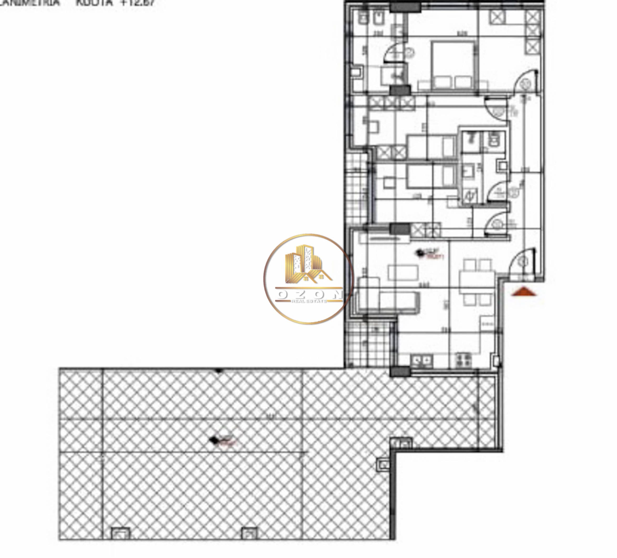 SHITET APARTAMENT 3+1+2 POSTE PARKIMI TEK KODRA E DIELLIT !