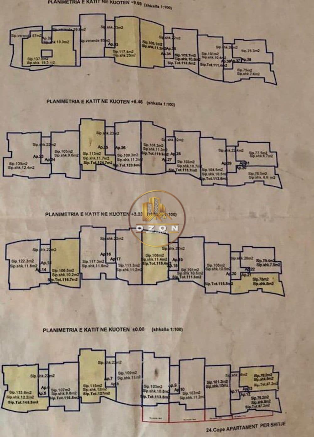 Shiten apartamente ,tipologji te ndryshme 1+1,2+1,3+1. Adresa : Linze ,Dajt