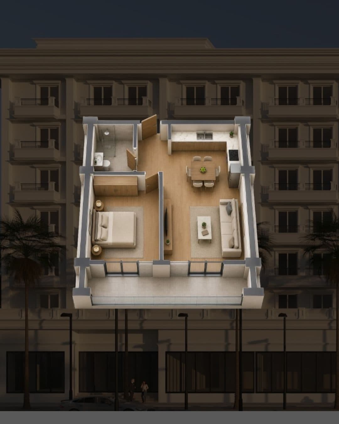 Apartament 1+1 për shitje, Kompleksi Viena,Golem!!!