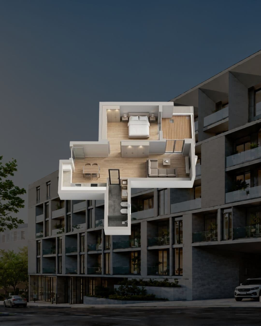 Apartament 1+1 për shitje tek Aluna 5 Residence, Paskuqan!