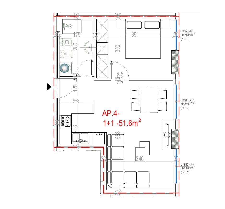 SHITEN TIPOLOGJI APARTAMENTESH 1+1 DHE 2+1, TEK REZIDENCA "KODRA E DIELLIT"! 2