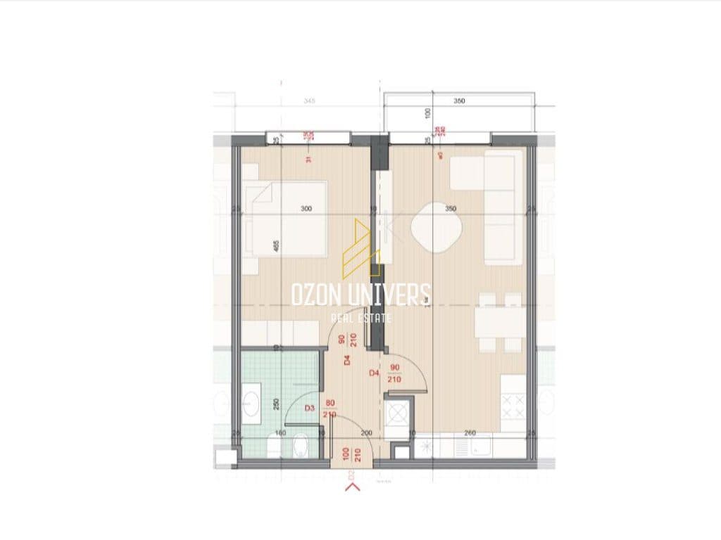 Apartament 1+1 për Shitje – Ish Fusha e Aviacionit, Tiranë 1