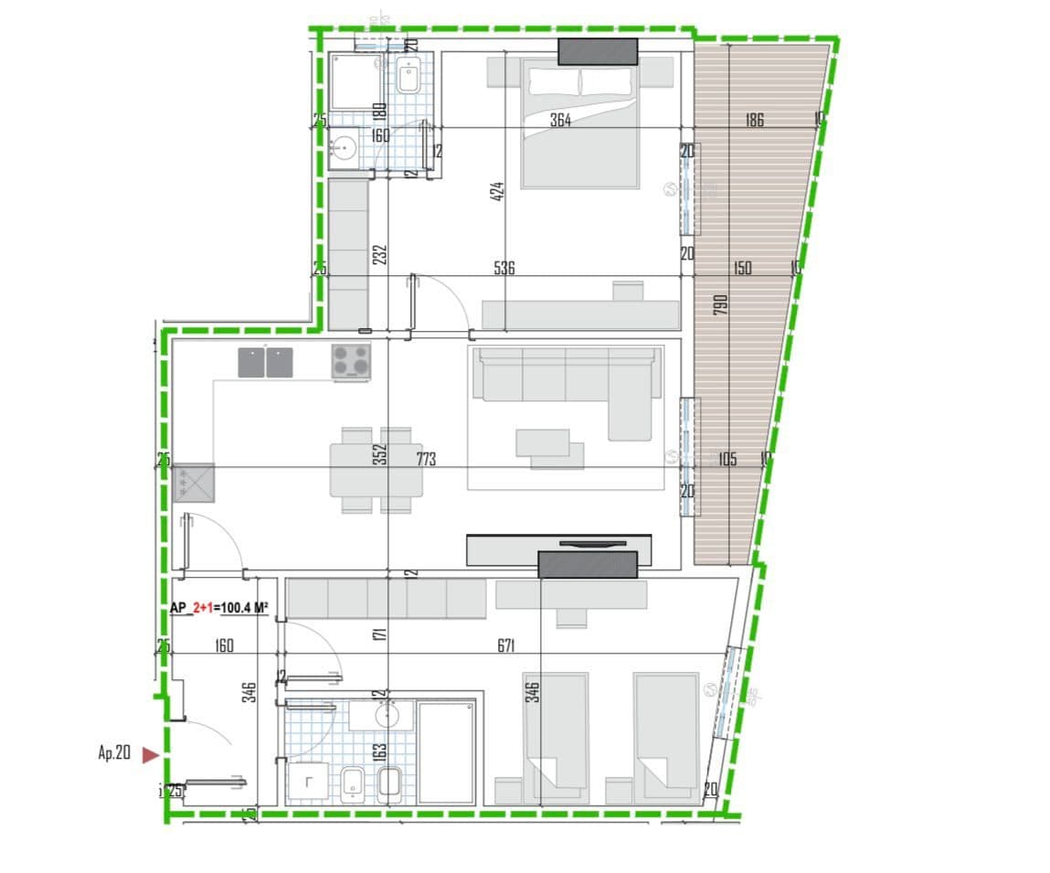 Tipologji apartamentesh 2+1 për shitje (kati i tretë banim) pranë Universitetit Bujqësor, Kamëz! 2