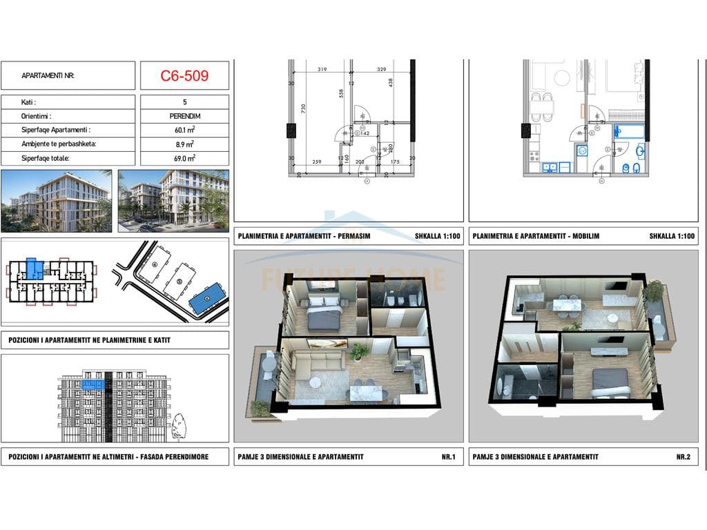 Shitet, Apartament 1+1, Qerret , Palm Paradise