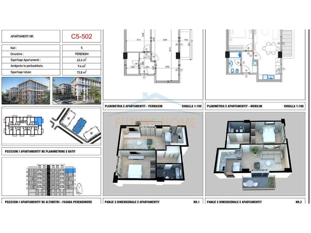 Shitet, Apartament 1+1, Qerret , Palm Paradise