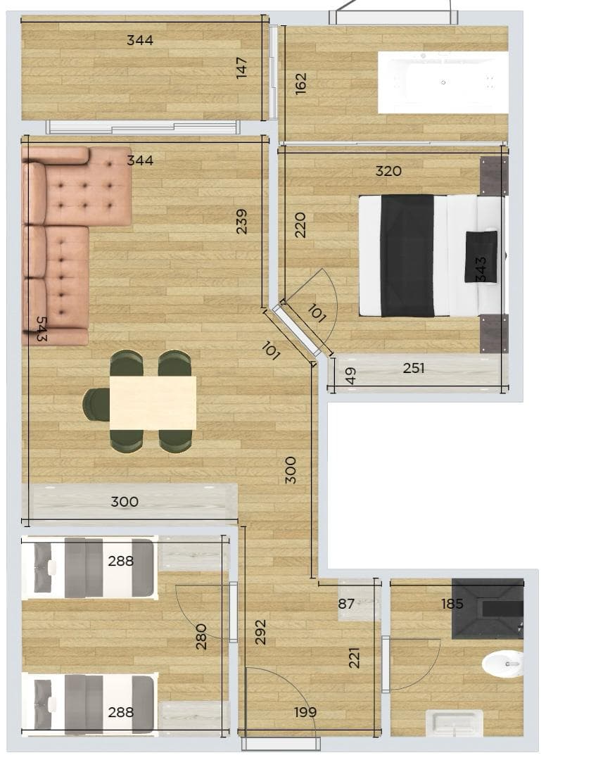 Shitet, Apartament me pamje nga deti, Marina Bay, Vlorë