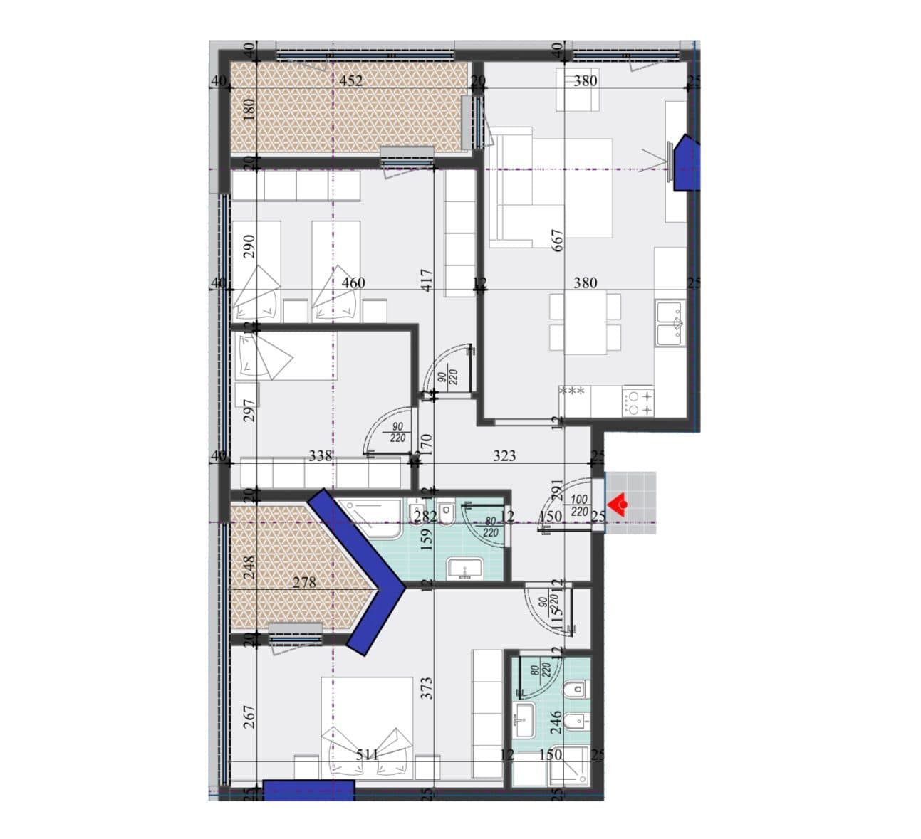 Shitet, Apartament 3+1, Rruga Dritan Hoxha, Tiranë 3