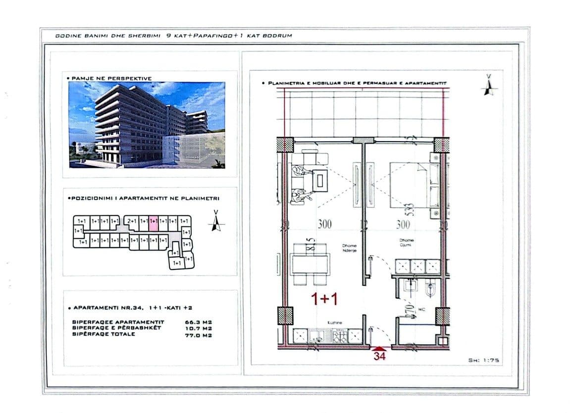 EKSKLUZIVE Banesë në SHITJE – 77 m²